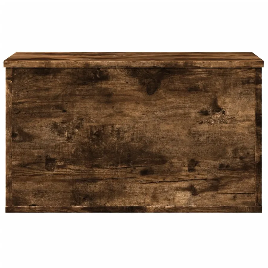 Boîte de rangement chêne fumé 60x35x35 cm bois d'ingénierie - 4