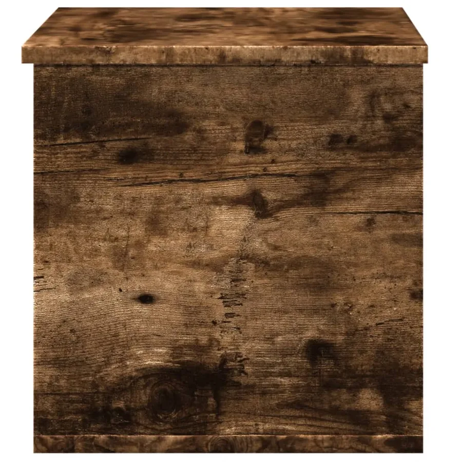 Boîte de rangement chêne fumé 60x35x35 cm bois d'ingénierie - 5