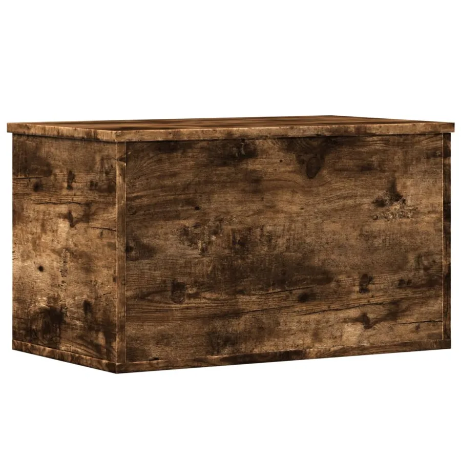 Boîte de rangement chêne fumé 60x35x35 cm bois d'ingénierie - 6