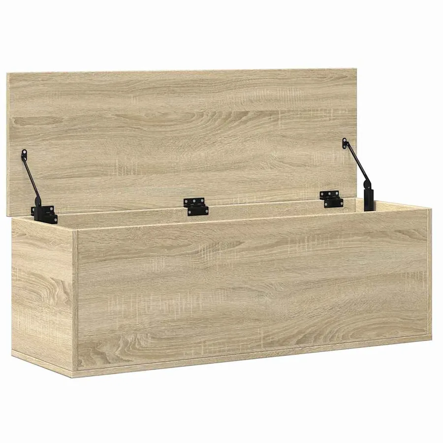 Boîte de rangement chêne sonoma 102x35x35 cm bois d'ingénierie - 7