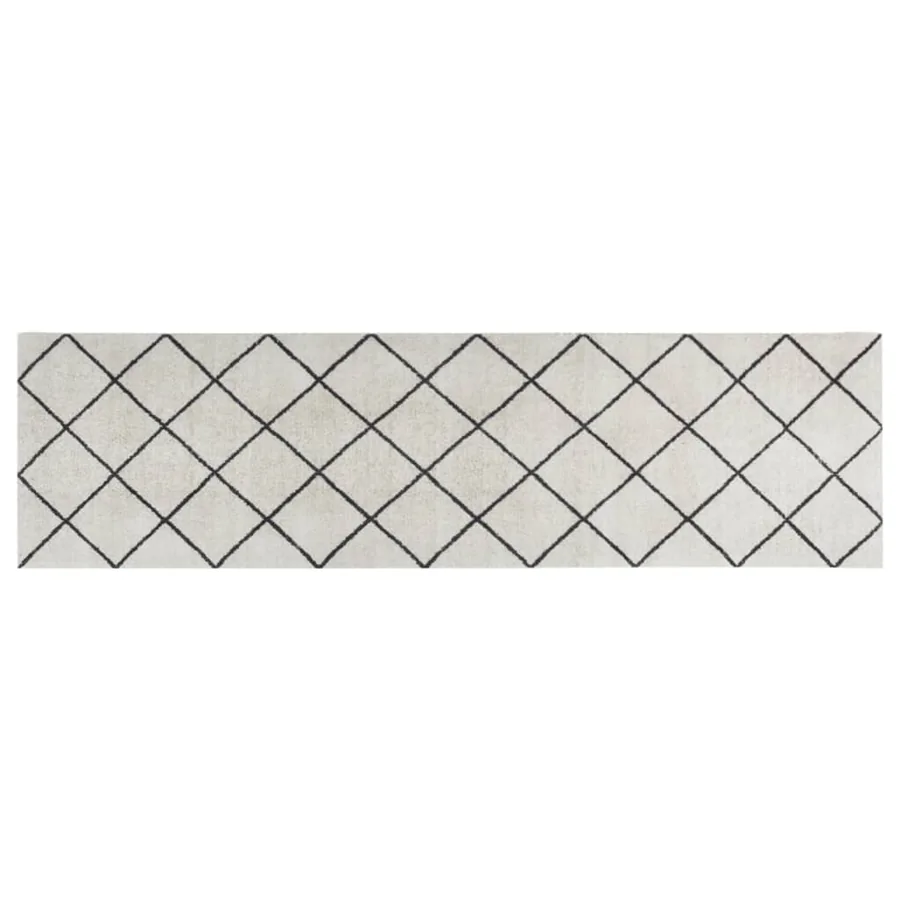 Tapis de cuisine lavable impression carrée 45x150 cm velours - 2