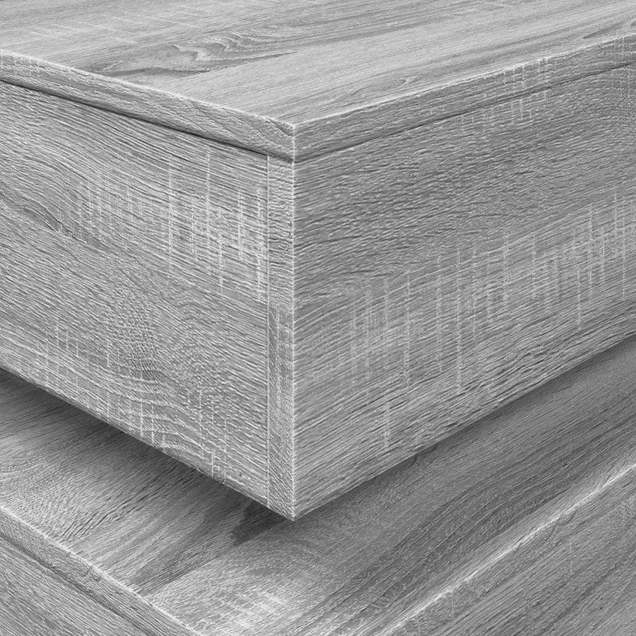 Table basse avec lumières LED sonoma gris 50x50x40 cm - 10