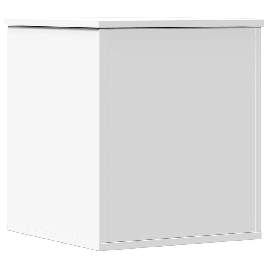 Boîte de rangement blanc 40x42x46 cm bois d'ingénierie - 2