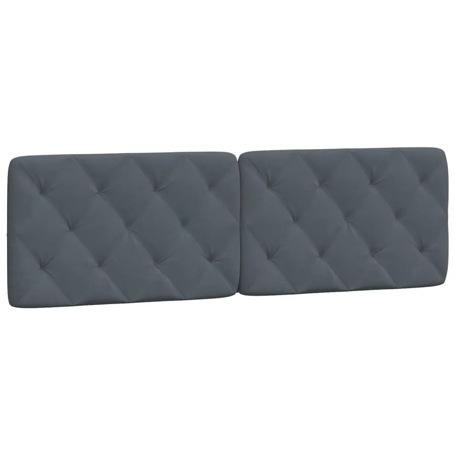 Coussin de tête de lit gris foncé 160 cm velours - 2