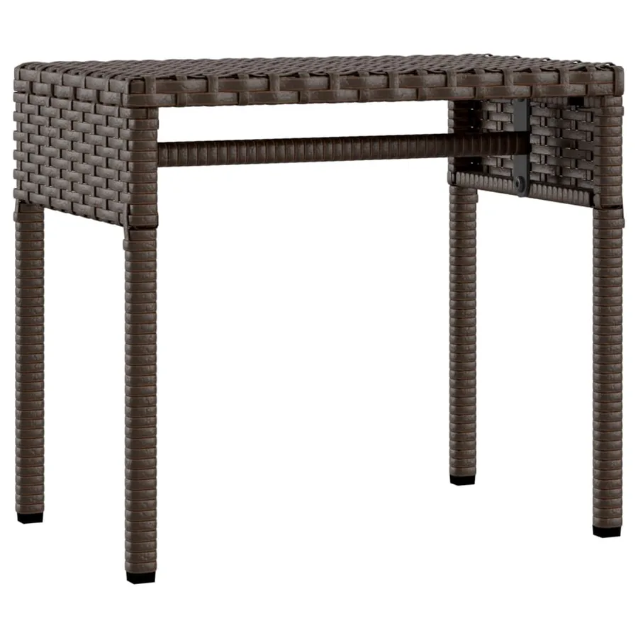 Chaises longues lot de 2 avec auvents et table gris poly rotin - 16