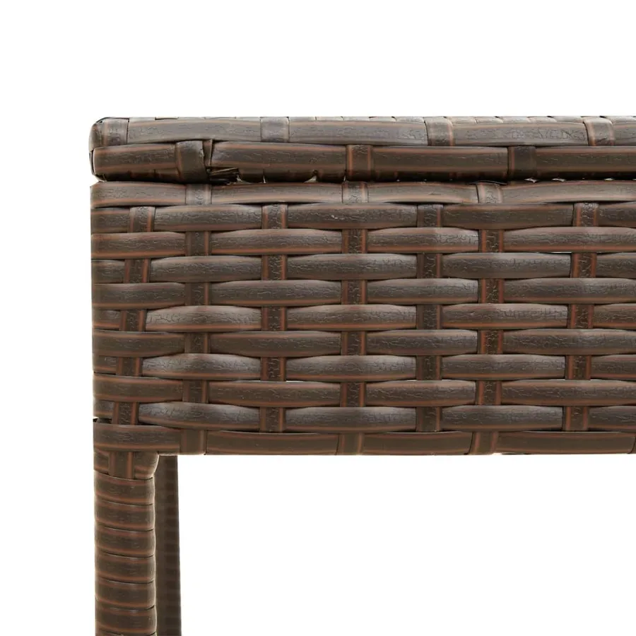 Chaises longues lot de 2 avec auvents et table gris poly rotin - 20