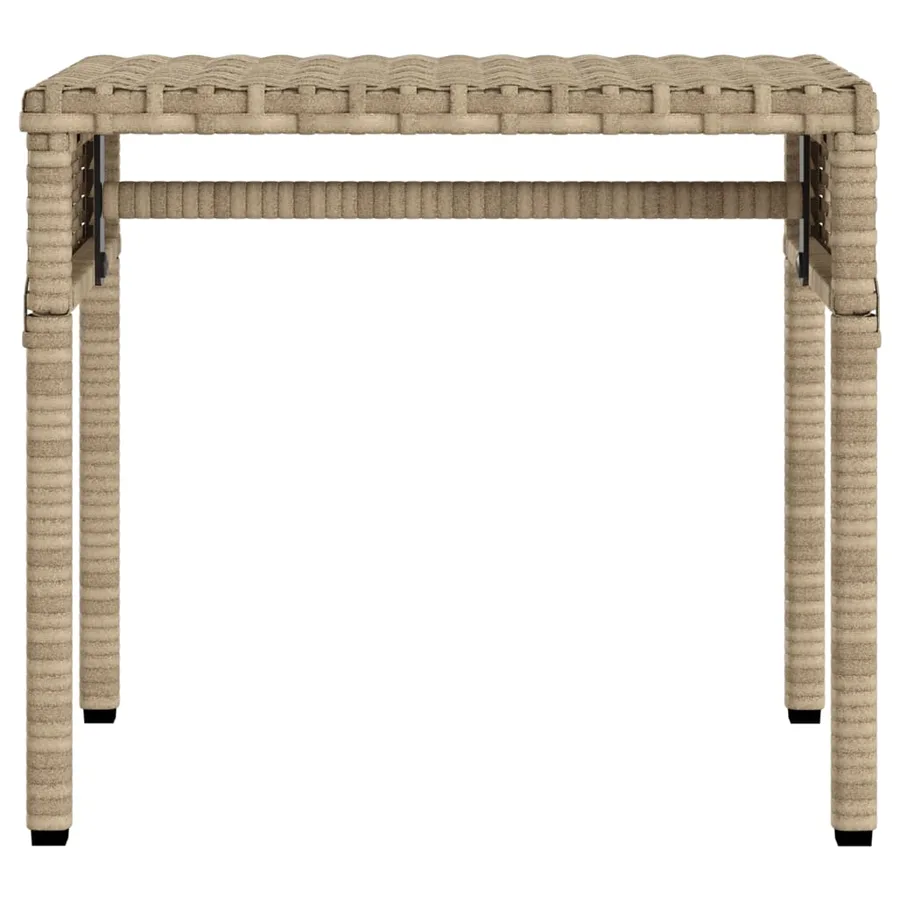 Chaises longues lot de 2 avec auvents et table gris poly rotin - 28