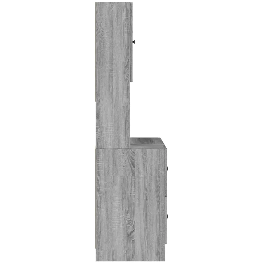 Armoire de cuisine sonoma gris 95x50x180 cm bois d’ingénierie - 5