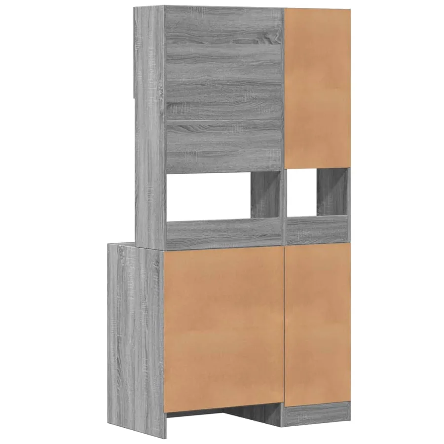 Armoire de cuisine sonoma gris 95x50x180 cm bois d’ingénierie - 6