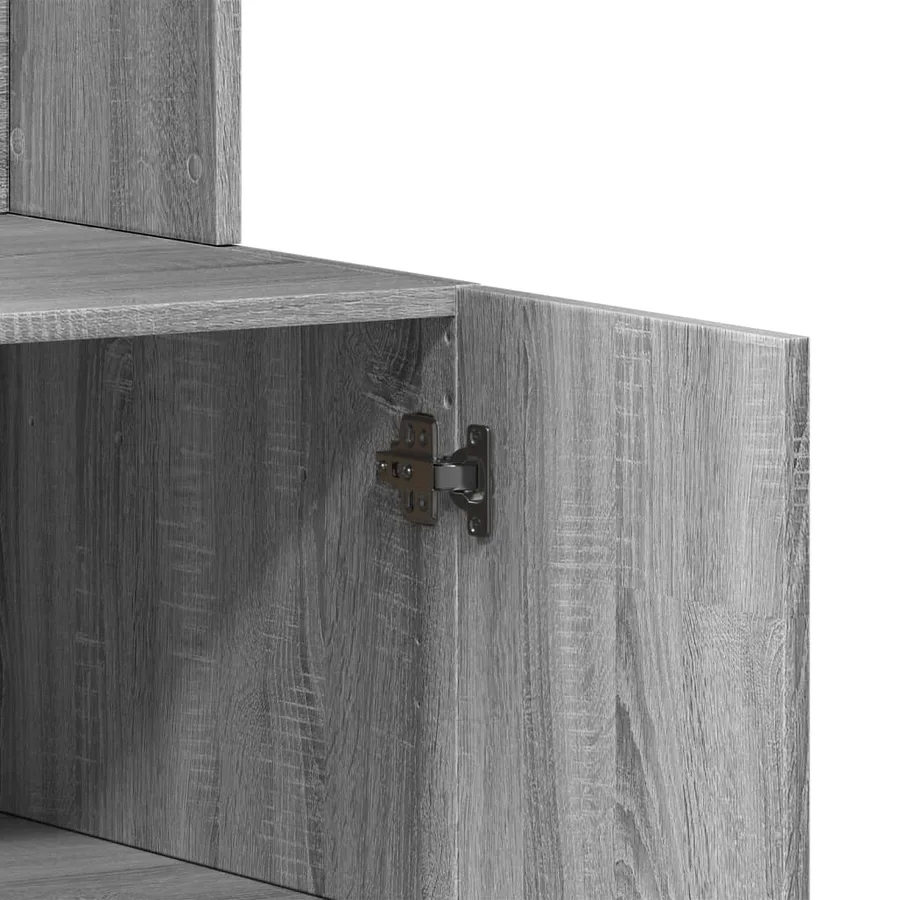 Armoire de cuisine sonoma gris 95x50x180 cm bois d’ingénierie - 8