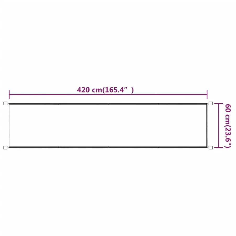 Auvent vertical Bleu 60x420 cm Tissu oxford - 6