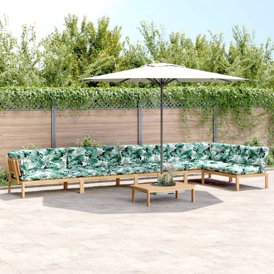 Salon palette de jardin avec coussins 6pcs bois d'acacia massif