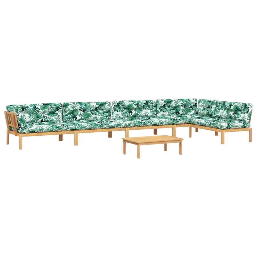 Salon palette de jardin avec coussins 6pcs bois d'acacia massif - 2