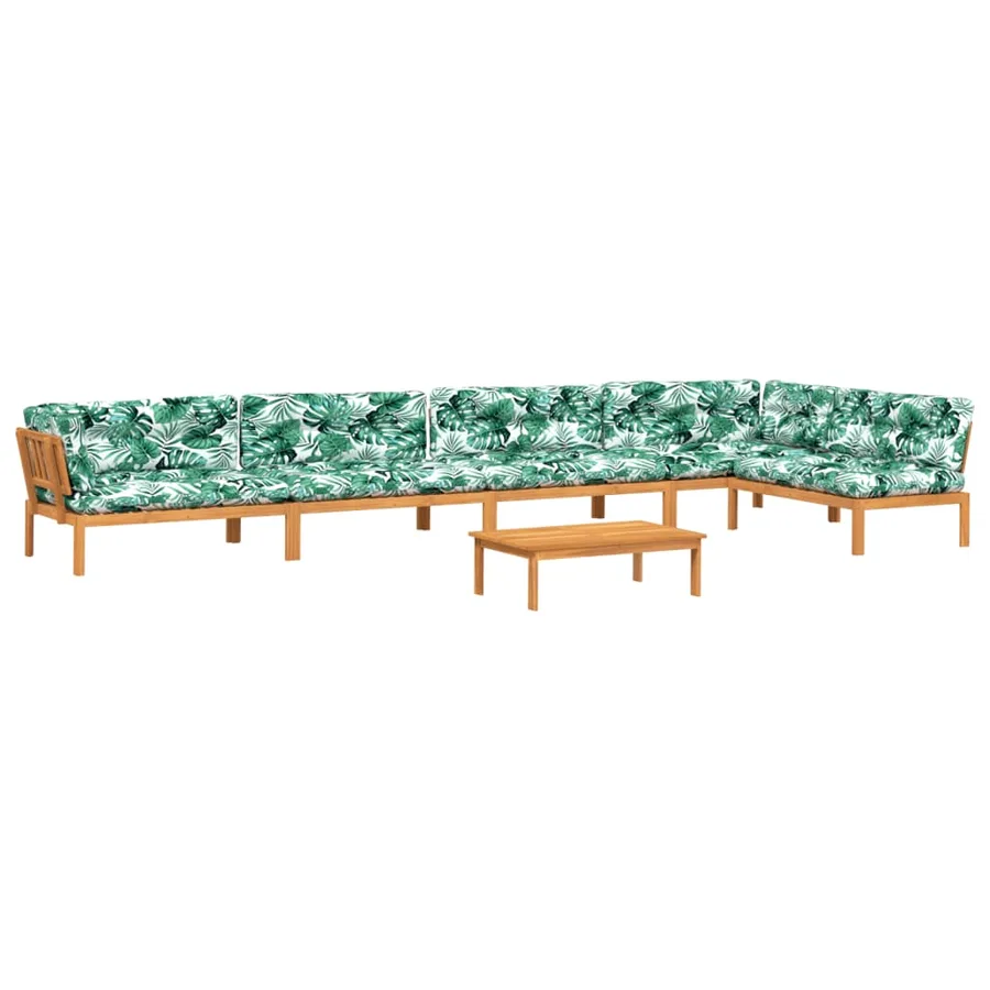 Salon palette de jardin avec coussins 6pcs bois d'acacia massif - 2