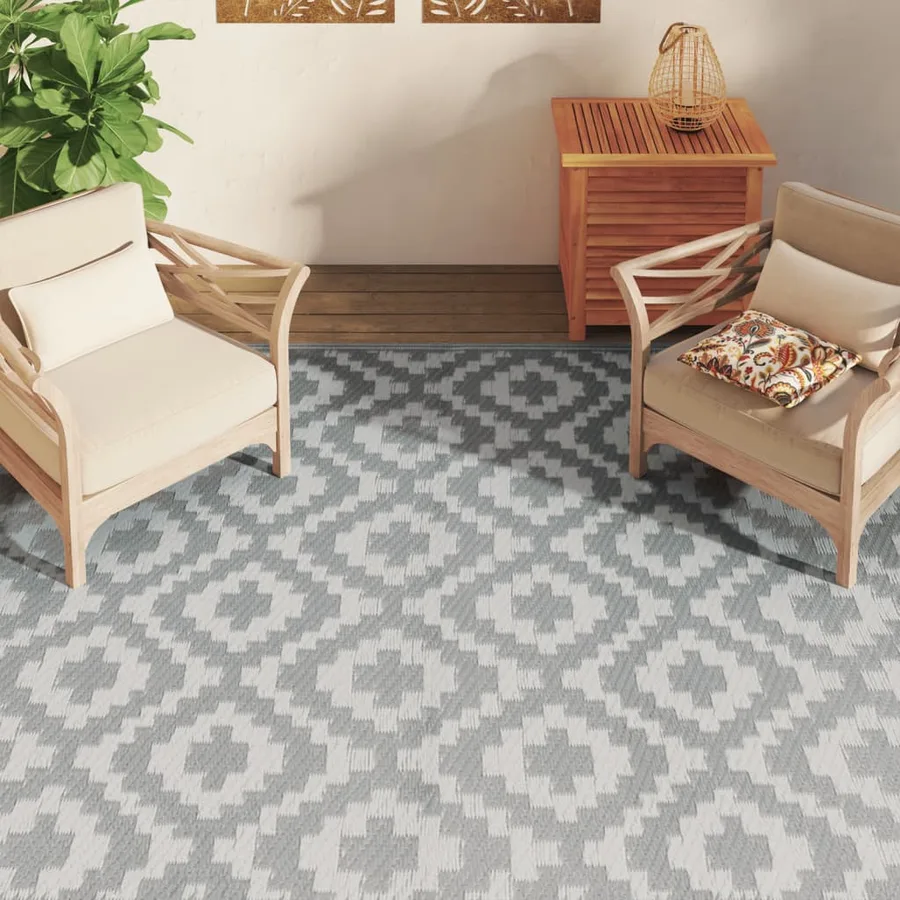 Tapis d'extérieur ARAKIL Gris 190x290 cm PP - 3