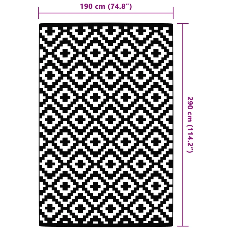Tapis d'extérieur ARAKIL Gris 190x290 cm PP - 6