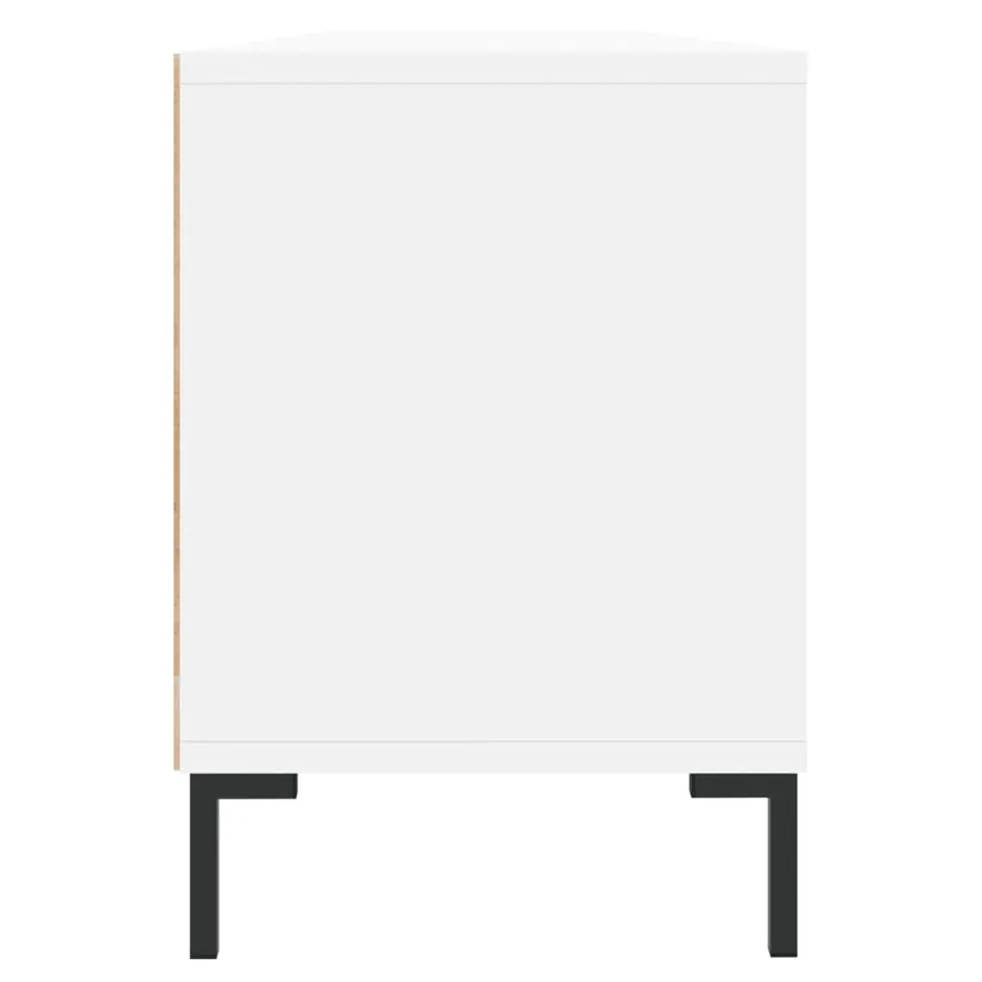 Meuble TV blanc 150x30x44,5 cm bois d'ingénierie - 7