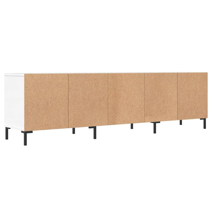 Meuble TV blanc 150x30x44,5 cm bois d'ingénierie - 8
