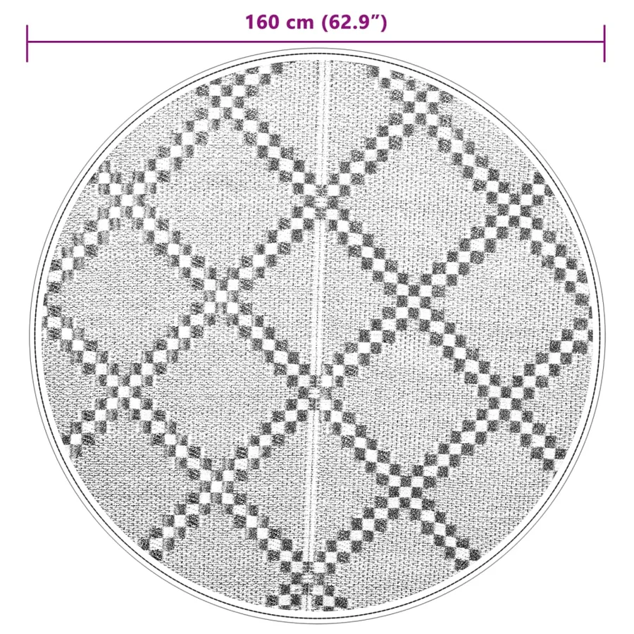 Tapis d'extérieur ARAKIL marron Ø160 cm PP - 6