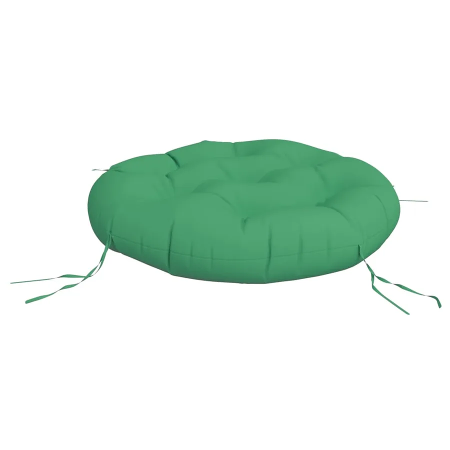 Coussin rond vert Ø 60 x11 cm tissu oxford - 4