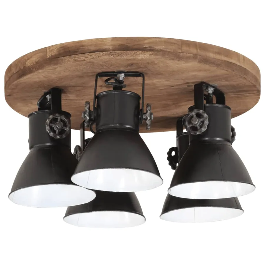 Plafonnier 25 W noir 50x50x25 cm E27 - 3