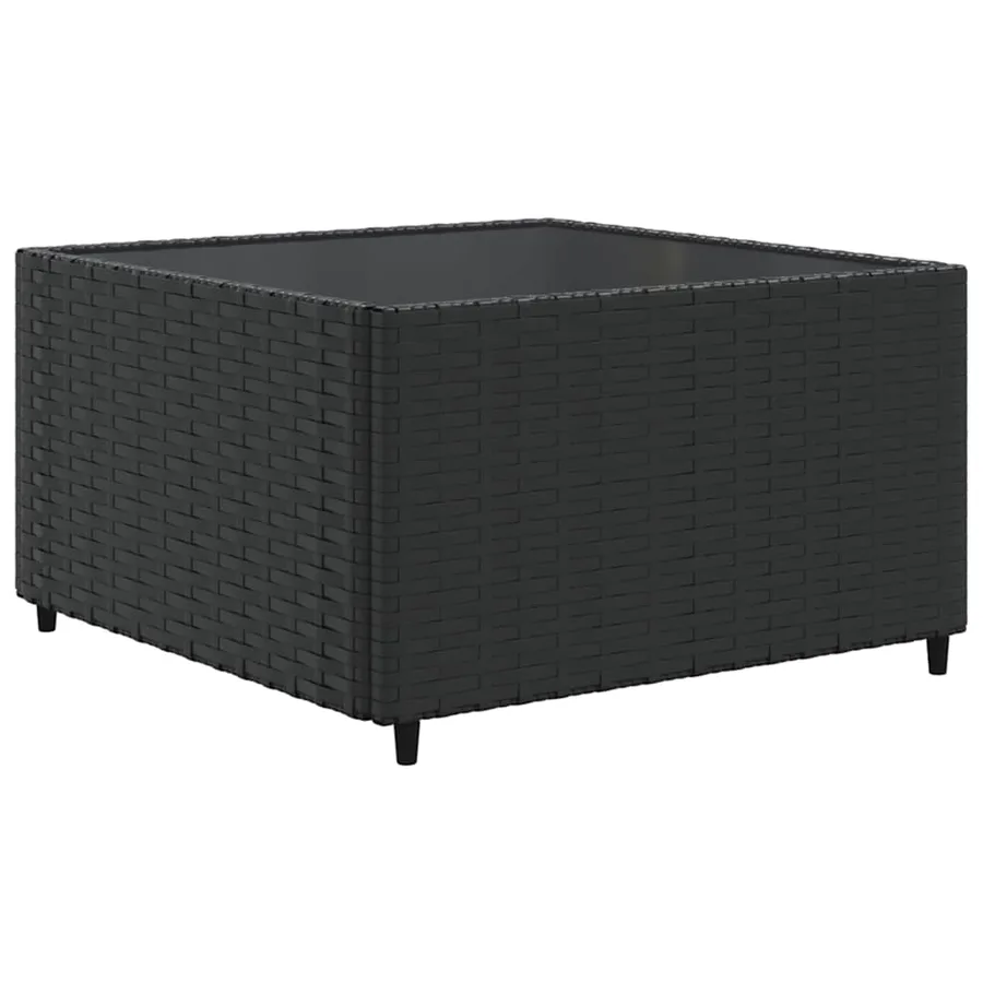 Salon de jardin 6 pcs avec coussins Noir Résine tressée - 4