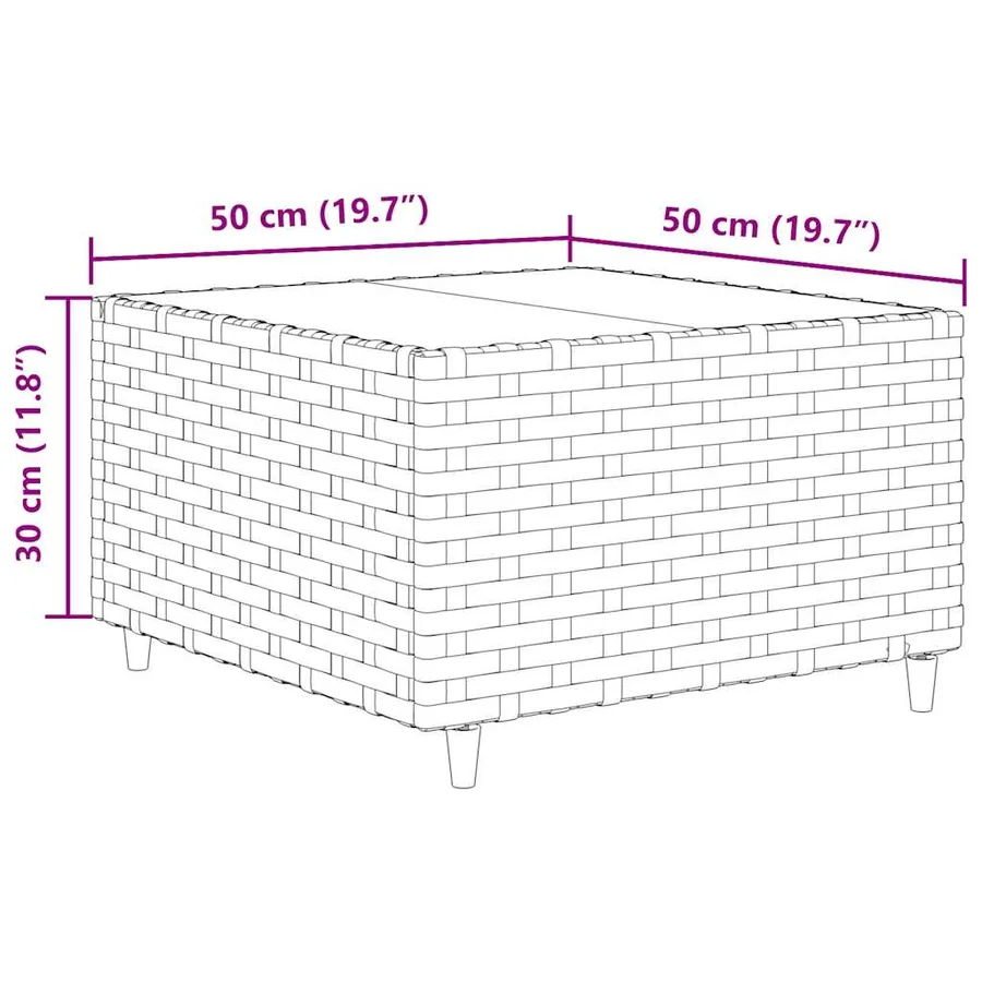 Salon de jardin 6 pcs avec coussins Noir Résine tressée - 13