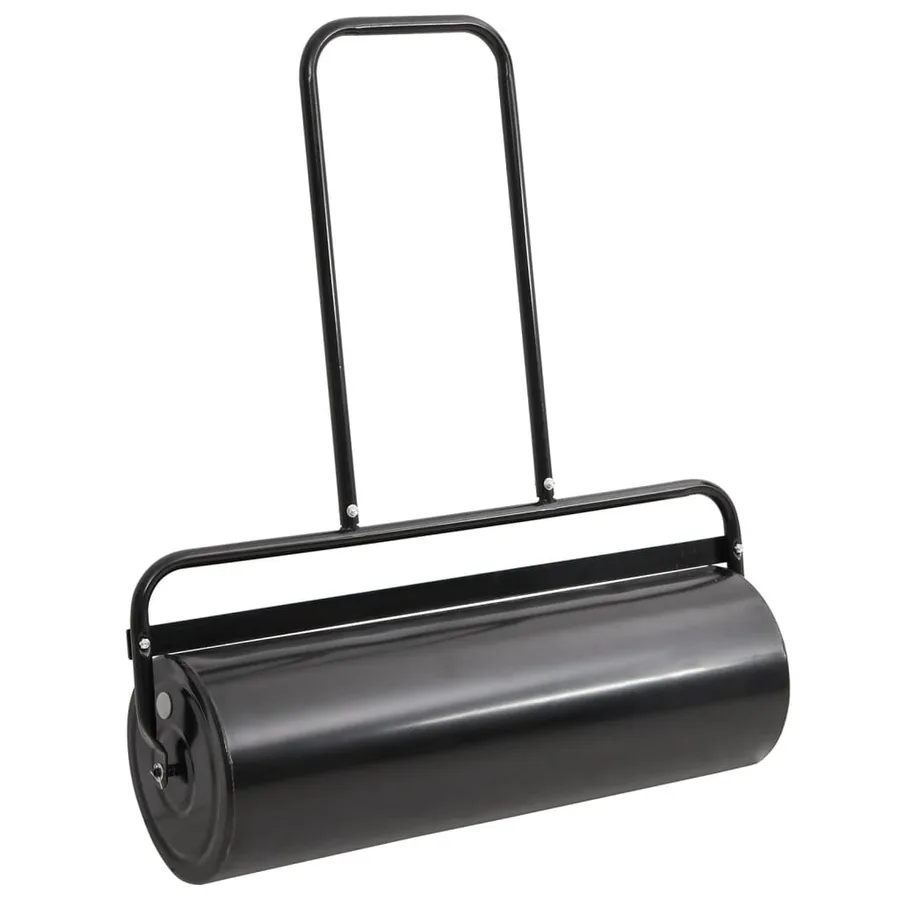 Rouleau à gazon de jardin à tirer et colliers d'aérateur 63 L fer acier - 3