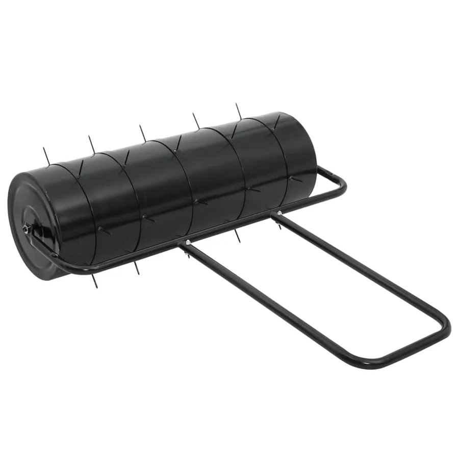 Rouleau à gazon de jardin à tirer et colliers d'aérateur 63 L fer acier - 5