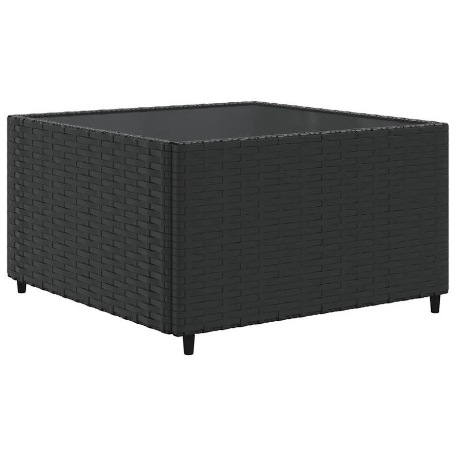 Salon de jardin 7 pcs avec coussins Noir Résine tressée 63 x 63 x 57,5 cm - 48,9 kg - 5