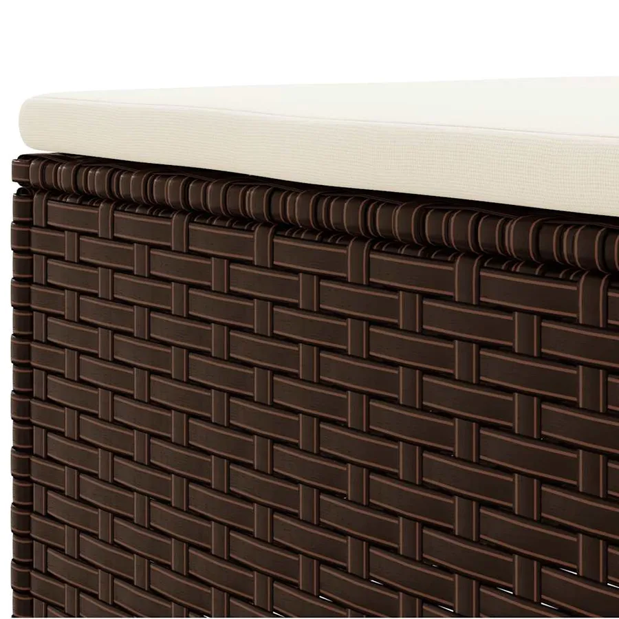 Salon de jardin 6 pcs avec coussins Marron Résine tressée - 9