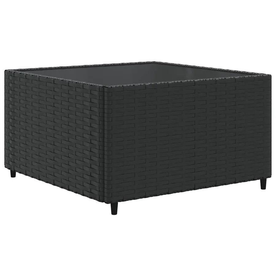 Salon de jardin 7 pcs avec coussins Noir Résine tressée 63 x 63 x 57,5 cm - 48,9 kg - 5