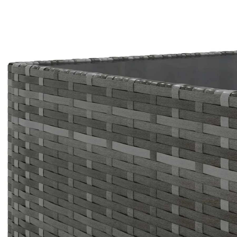 Salon de jardin 7 pcs avec coussins Gris Résine tressée - 10