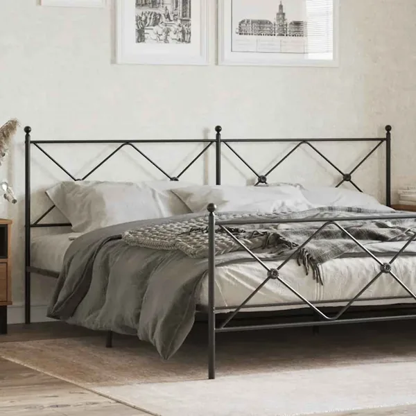 Tête de lit de remplacement métal noir 193 cm
