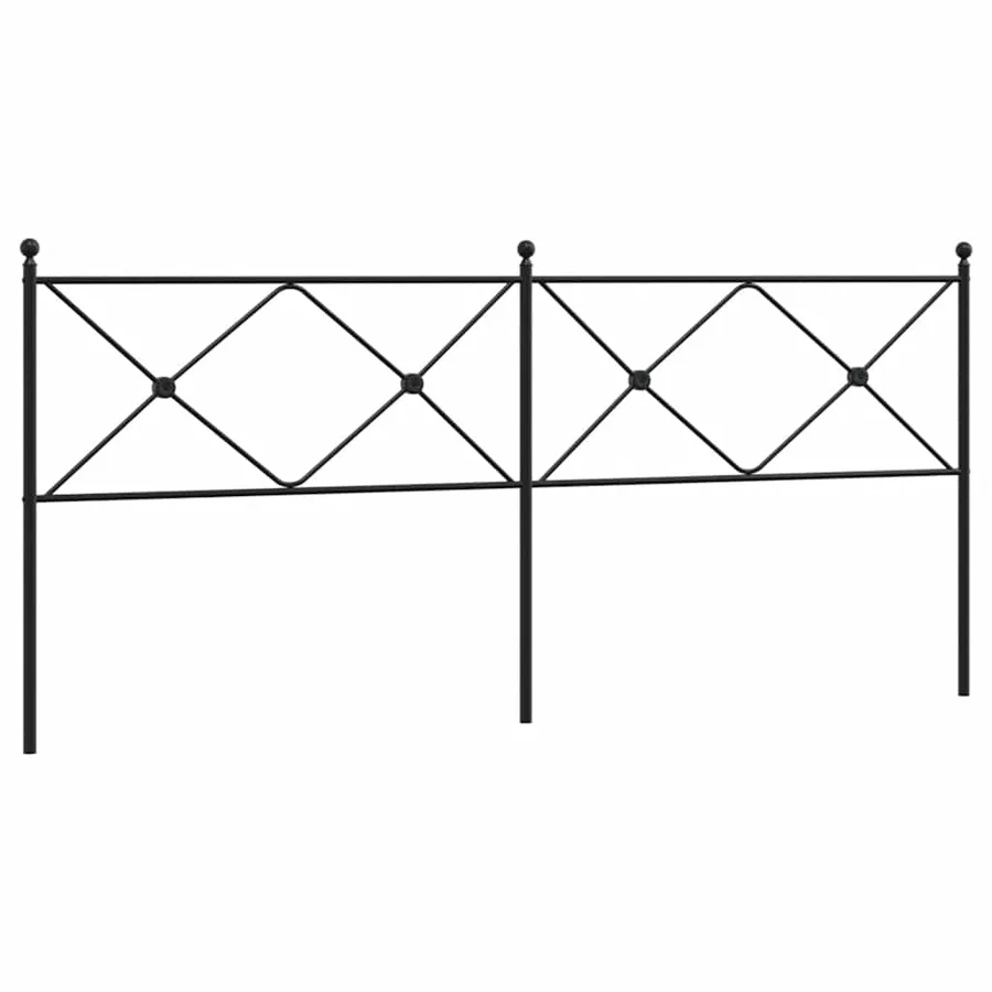 Tête de lit de remplacement métal noir 193 cm - 2