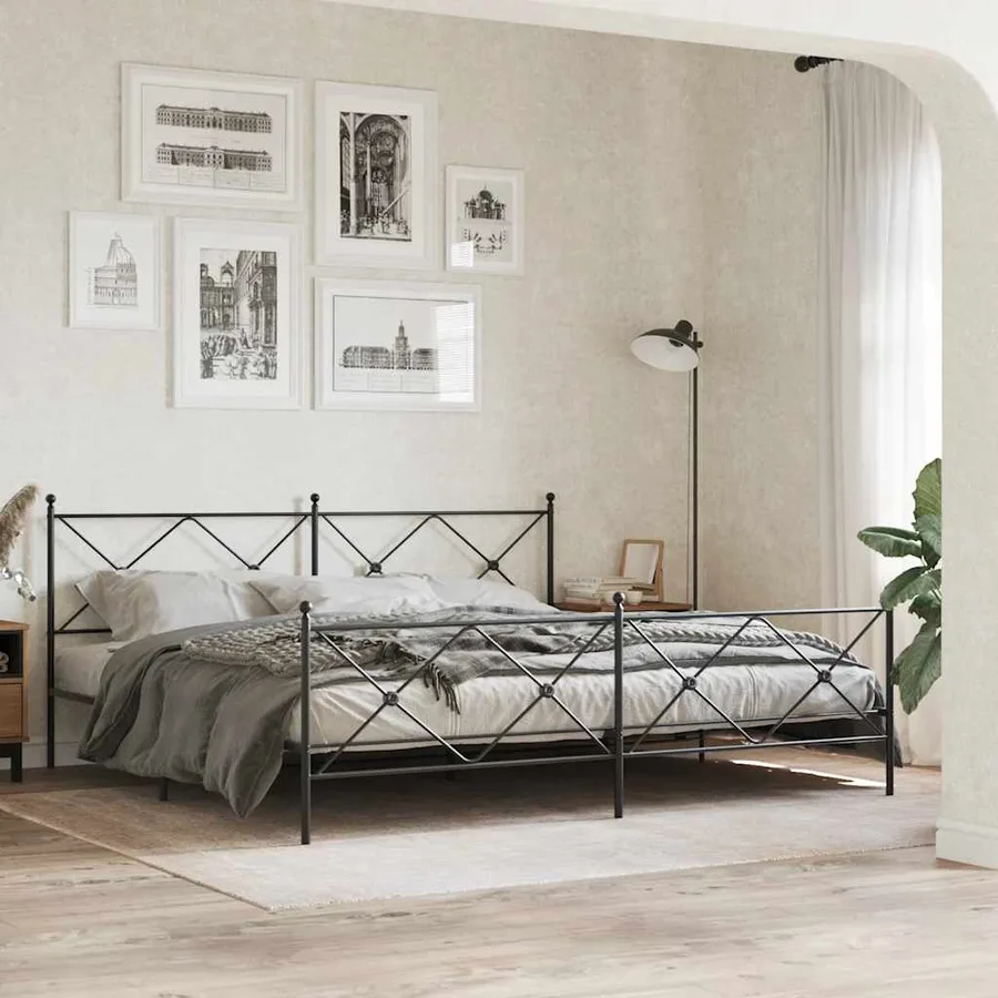Tête de lit de remplacement métal noir 193 cm - 3