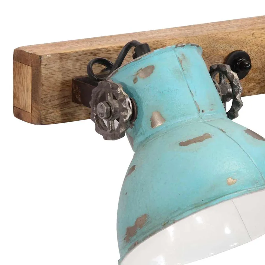 Lampe murale 25 W bleu délavé 90x25 cm E27 - 5