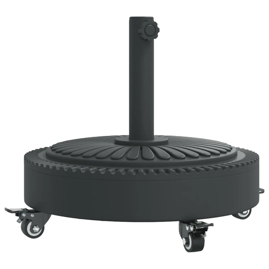 Base de parasol avec roues pour mâts Ø38 / 48 mm 27 kg rond - 2