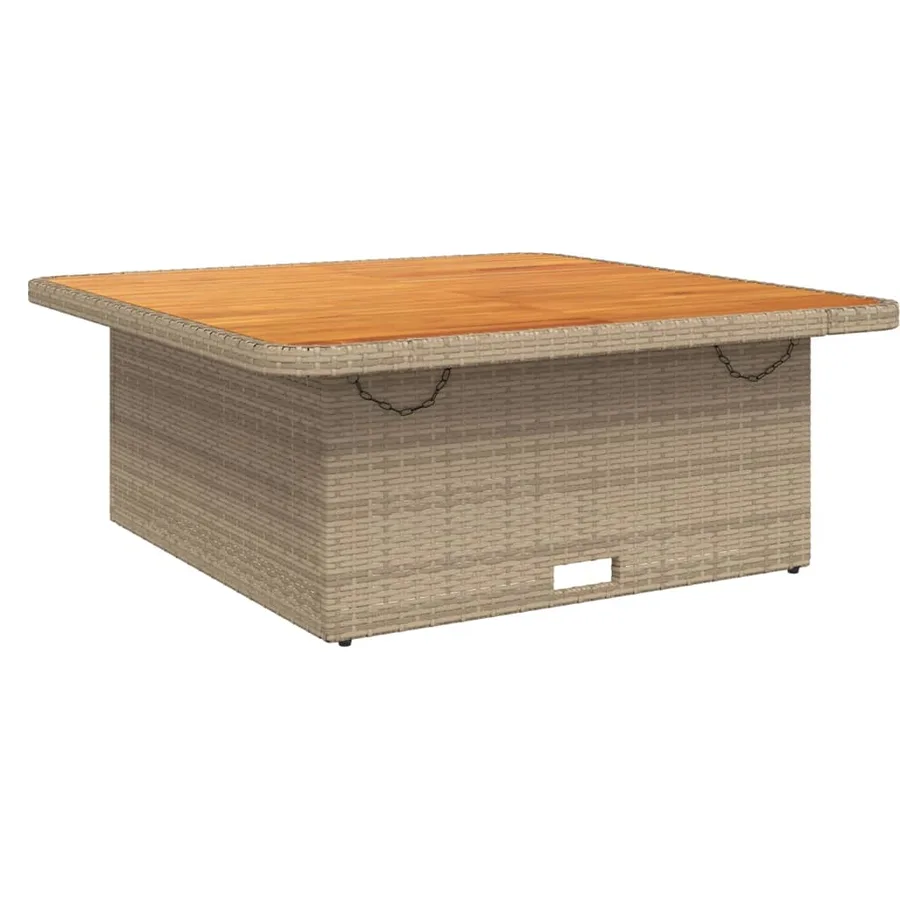 Ensemble à manger de jardin coussins 4 pcs beige résine tressée - 3