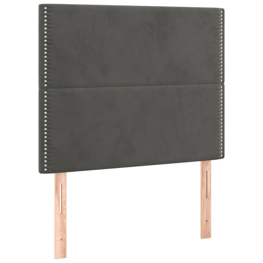 Tête de lit Gris foncé 90x5x118/128 cm Velours - 2