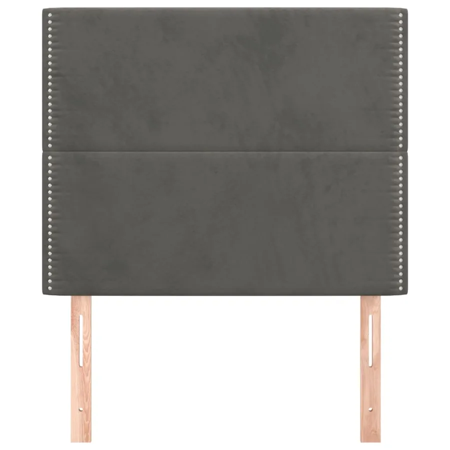 Tête de lit Gris foncé 90x5x118/128 cm Velours - 3