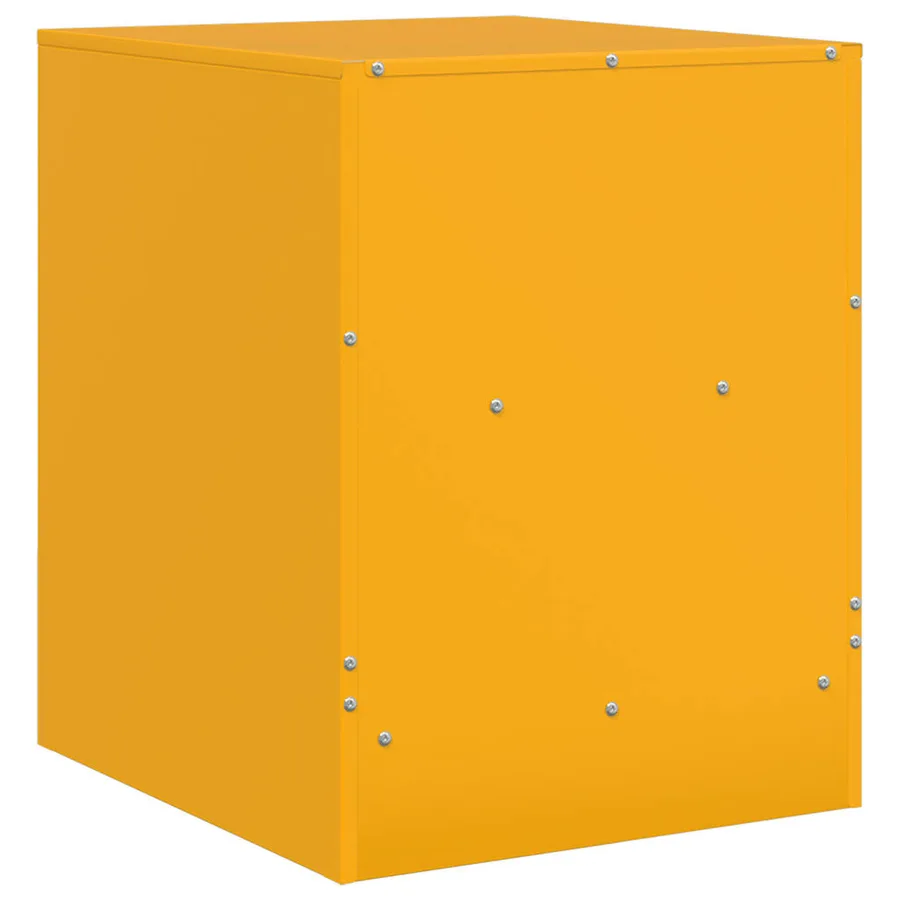 Tables de chevet 2 pcs jaune moutarde 34,5x39x44 cm acier - 9