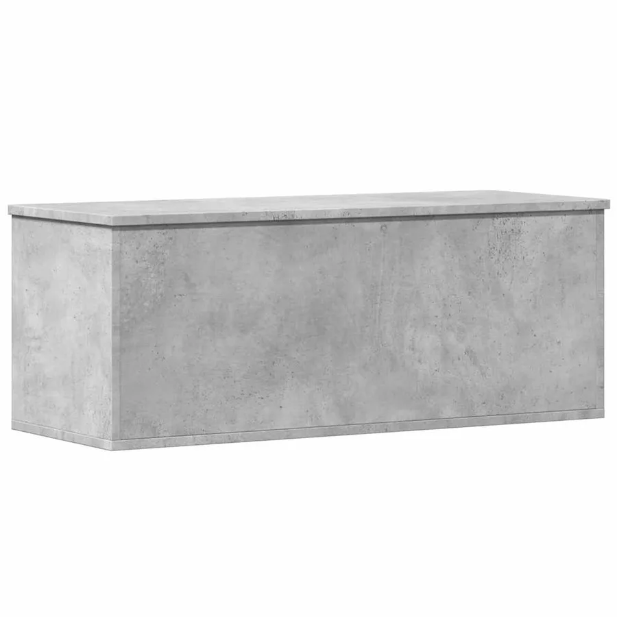 Boîte de rangement gris béton 90x35x35 cm bois d'ingénierie - 2
