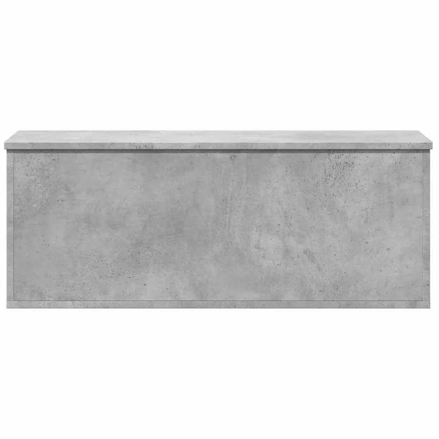 Boîte de rangement gris béton 90x35x35 cm bois d'ingénierie - 4