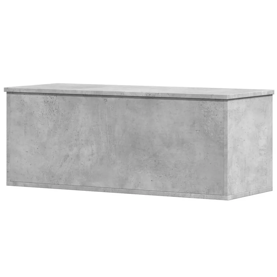 Boîte de rangement gris béton 90x35x35 cm bois d'ingénierie - 6