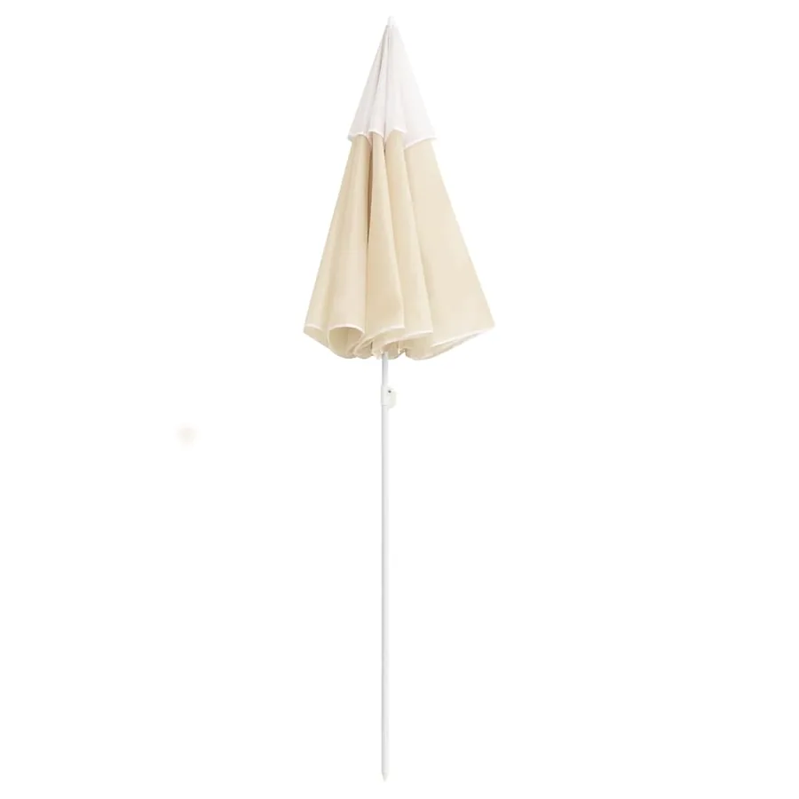 Parasol de jardin avec mât en acier sable 180 cm - 3