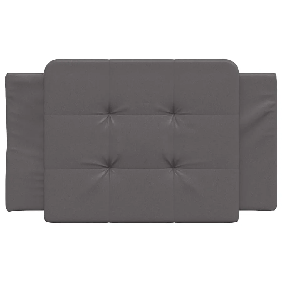 Coussin de tête de lit Zadar gris 90 cm similicuir - 4