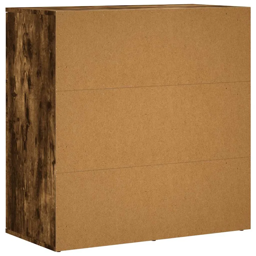 Buffets 2 pcs chêne fumé 79x38x80 cm bois d'ingénierie - 7