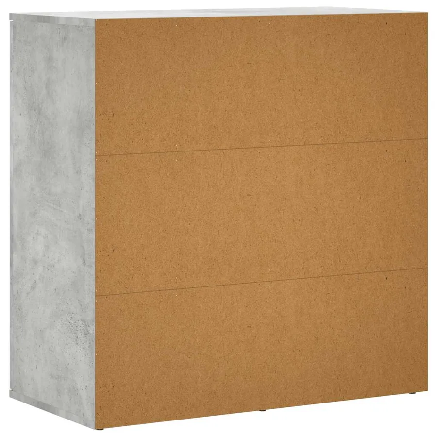 Buffet gris béton 79x38x80 cm bois d'ingénierie - 8
