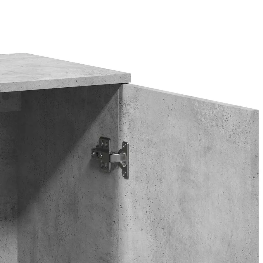 Buffet gris béton 79x38x80 cm bois d'ingénierie - 9